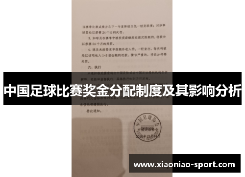 中国足球比赛奖金分配制度及其影响分析